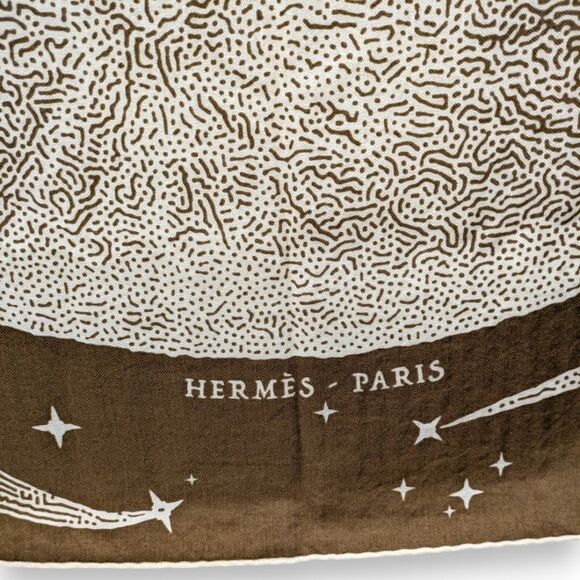 Hermes Carre 140 Carre Geant Cles De Lune Moonlight Pegasus Large Scarf Brown - Picture 4 of 9